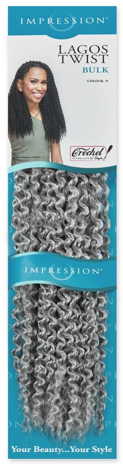 IMPRESSION SYNTHETIC HAIR EXTENSION BRAIDS - LAGOS TWIST BULK