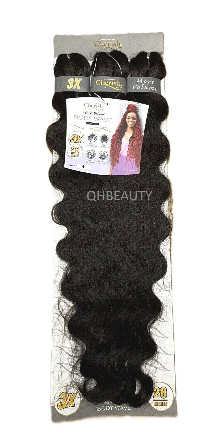 Cherish Synthetic Pre-Stretched Curly Braid Bulk Hair Extension - BODY WAVE 28''