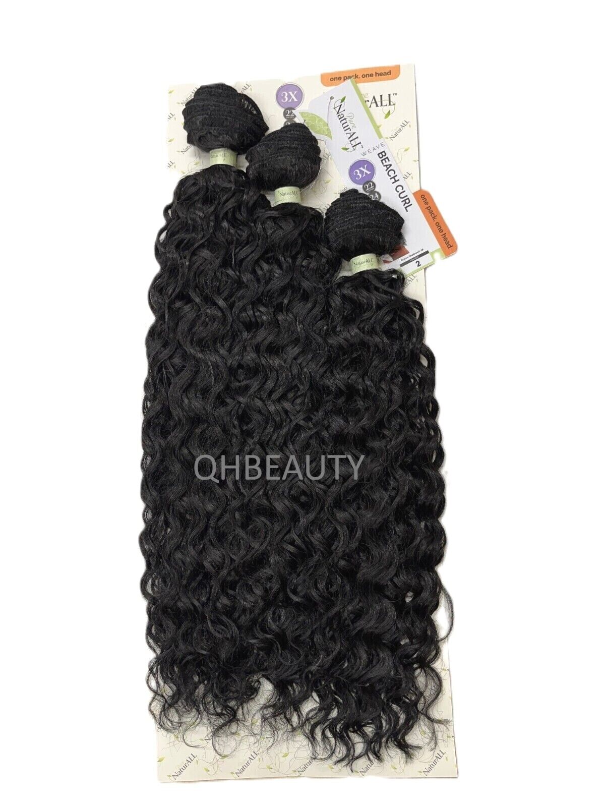 NaturALL SYNTHETIC CURLY HAIR EXTENSION 3 PCS WEAVE - BEACH CURL 22/24/26 INCHES