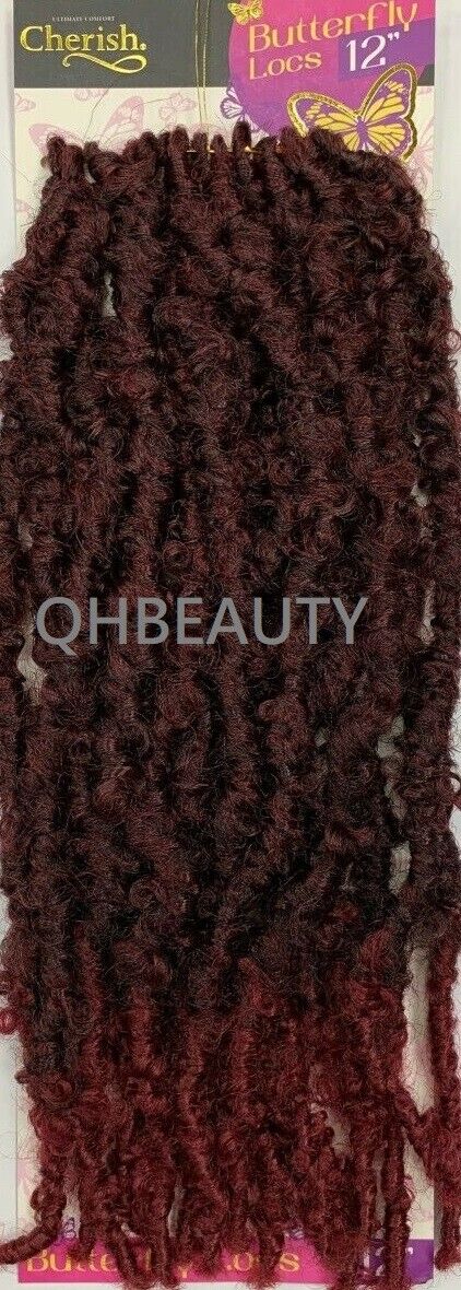 CHERISH SYNTHETIC CROCHET LONG HAIR EXTENSION PRE LOOP BRAID - BUTTERFLY LOC 12"