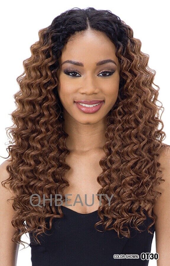 NaturALL SYNTHETIC CURLY HAIR EXTENSION 4 PCS WEAVE - DEEP CURL 18/20/22 INCHES