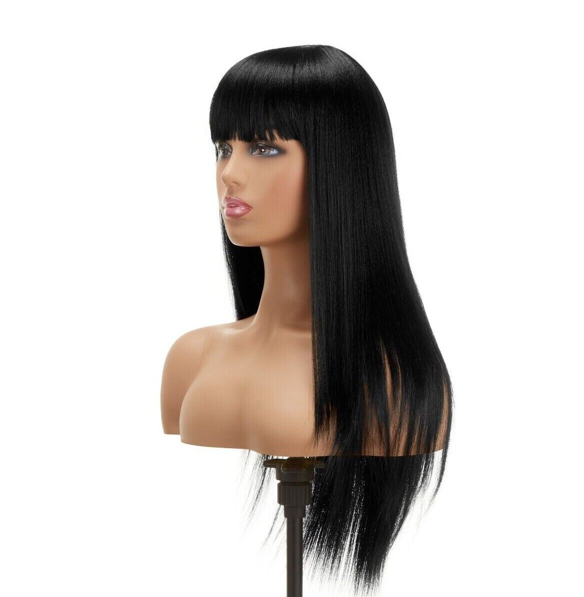 Impression Synthetic Hand Made Long Straight Bangs Hair Wig Alexandra