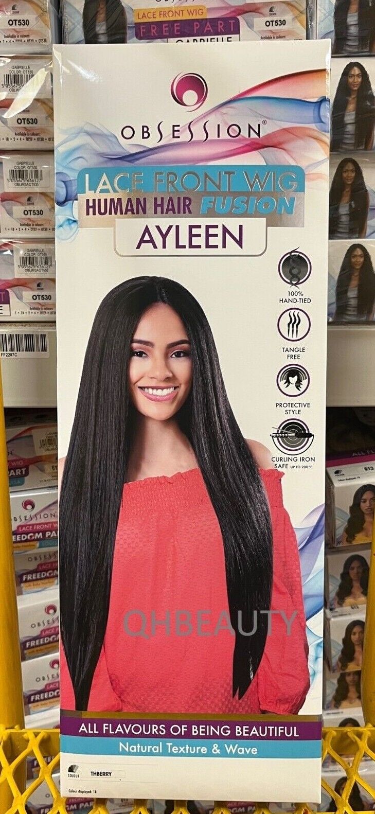 OBSESSION LACE FRONT HUMAN HAIR FUSION NATURAL TEXTURE & WAVE HAIR WIG - AYLEEN