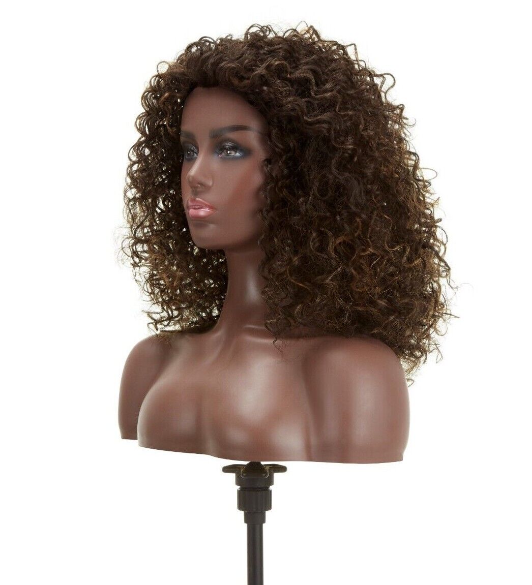 Impression Synthetic Natural Hairline Lace Front Curly Hair Wig - Asmara