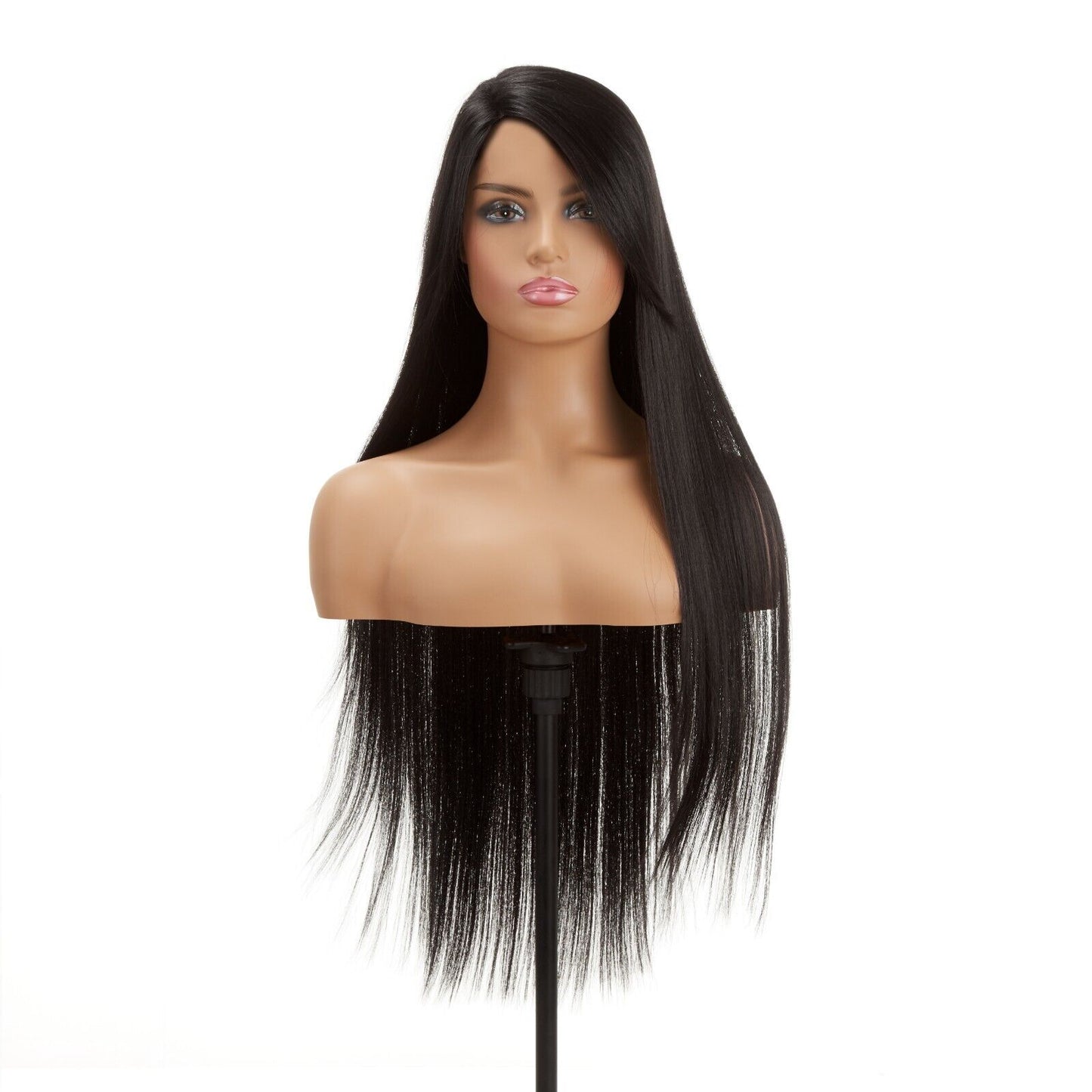 Impression Synthetic Invisible L Part Lace Long Yaky Straight Hair Wig -- RAVEN