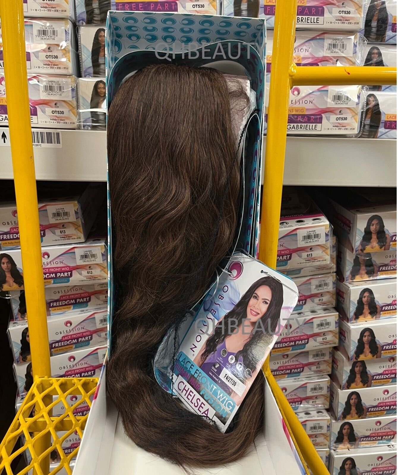 OBSESSION LACE FRONT HUMAN HAIR FUSION NATURAL BODWAVE CURLY HAIR WIG - CHELSEA