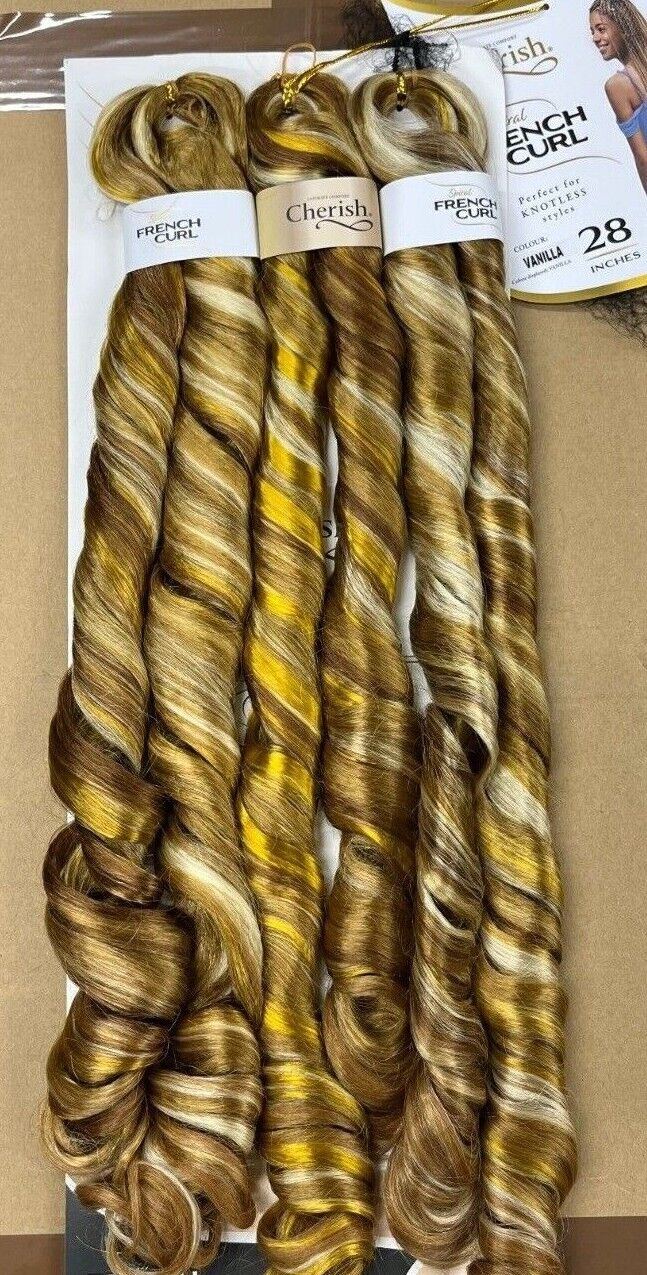 CHERISH SYNTHETIC CURLY HAIR EXTENSION BRAID - 3 x SPIRAL FRENCH CURL 28 INCHES