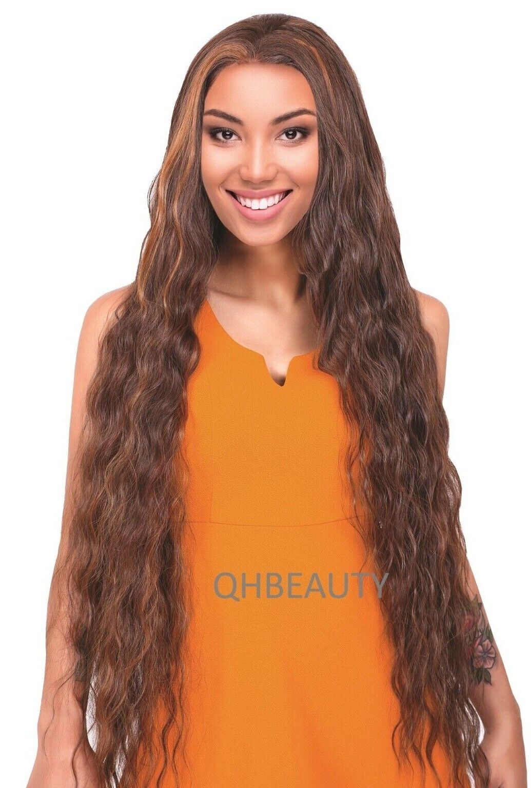 OBSESSION BRAZILIAN FUSION HUMAN HAIR NATURAL LONG CURLY LACE WIG - SHANAYA 40