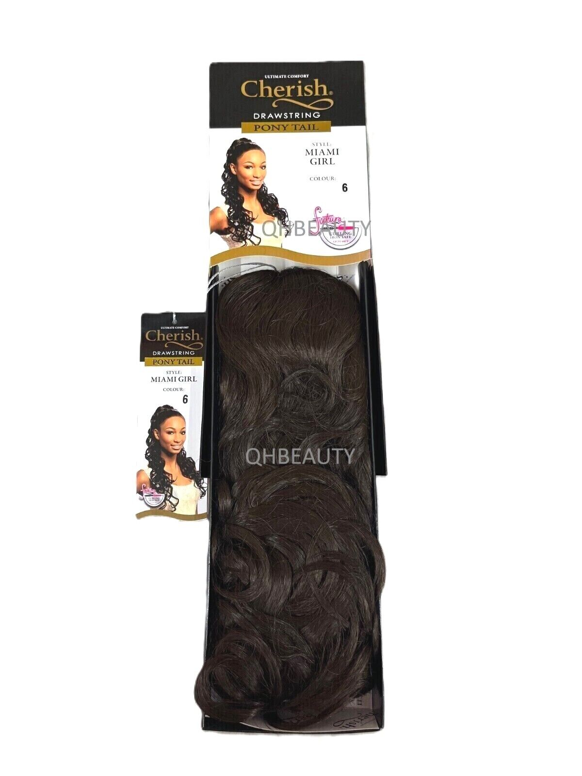 Cherish Synthetic Long Curly Drawstring Natural Hair Ponytail - Miami Girl