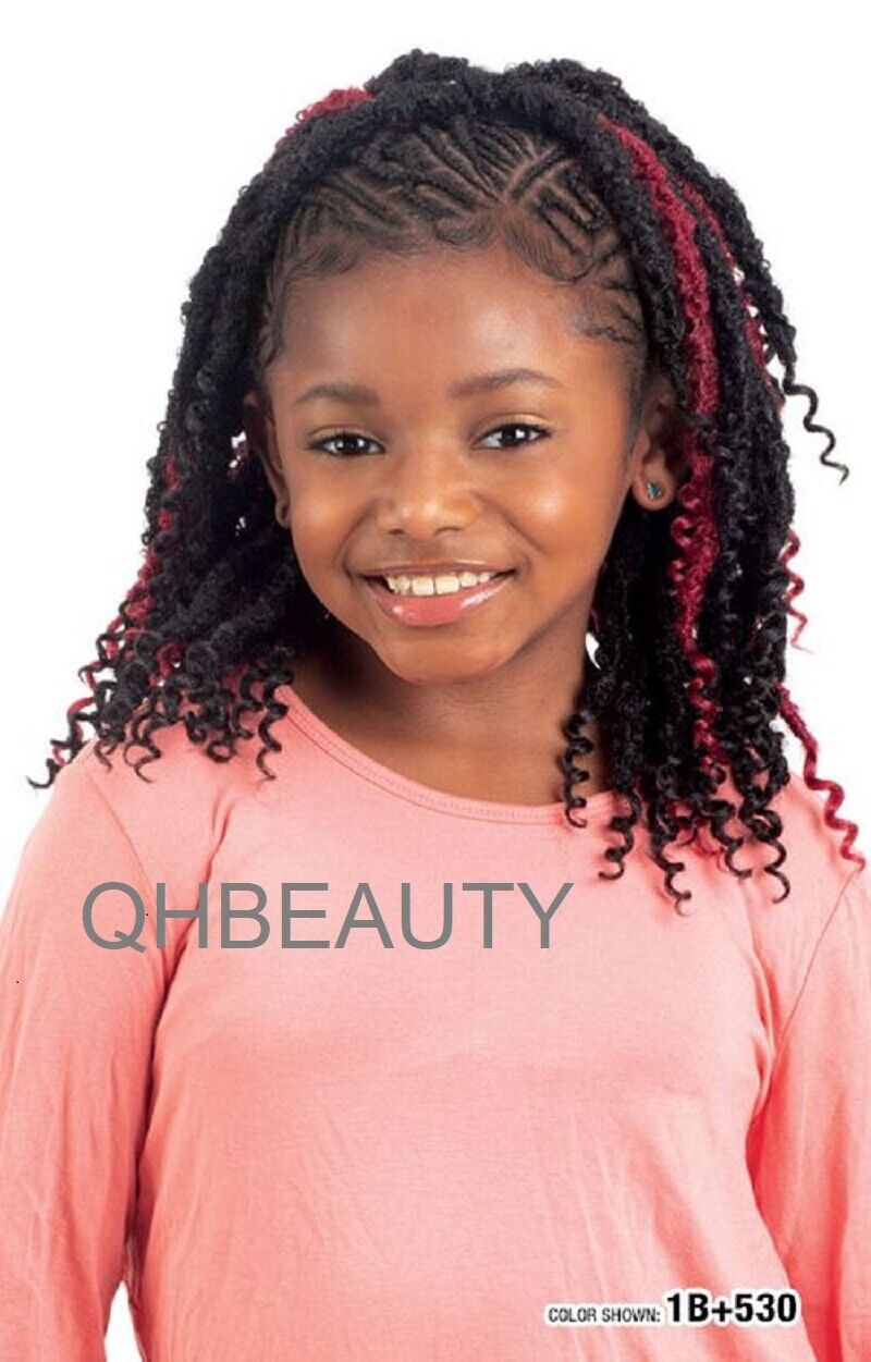 CHERISH SYNTHETIC JUNIOR KIDS CROCHET BRAID HAIR EXTENSION - 3 X BUTTERFLY LOCS 8 ''