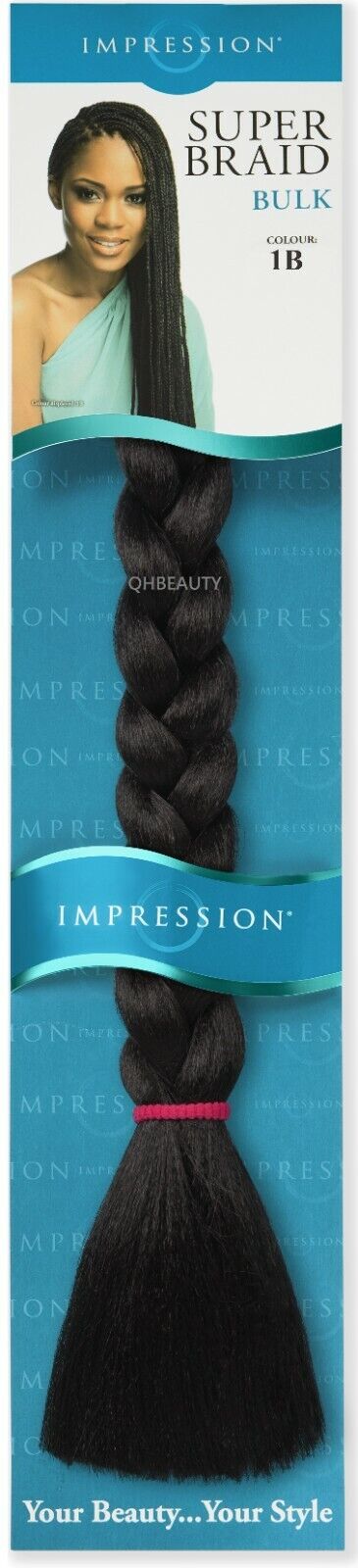 Impression Synthetic Natural Long Ultra Crochet Hair Extensions Super Braid 86"