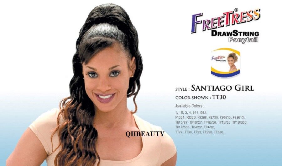 Freetress Equal Synthetic Curly Long Drawstring Hair Ponytail - Santiago Girl