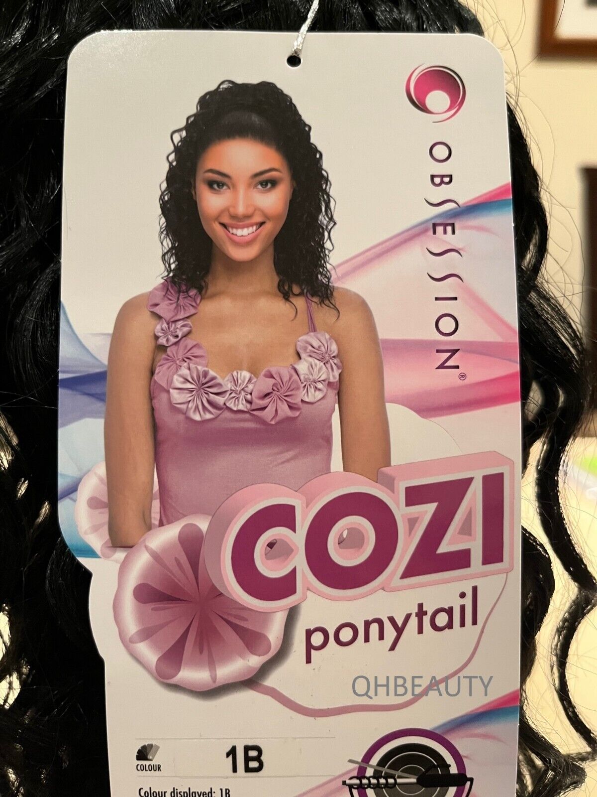 OBSESSION SYNTHETIC DRAWSTRING CURLY LONG HAIR PONYTAIL - COZI