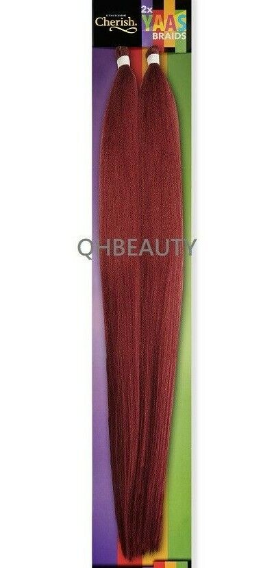 CHERISH SYNTHETIC YAKY LONG STRAIGHT HAIR EXTENSIONS 2 X YAAS BRAIDS 20'' - 28''