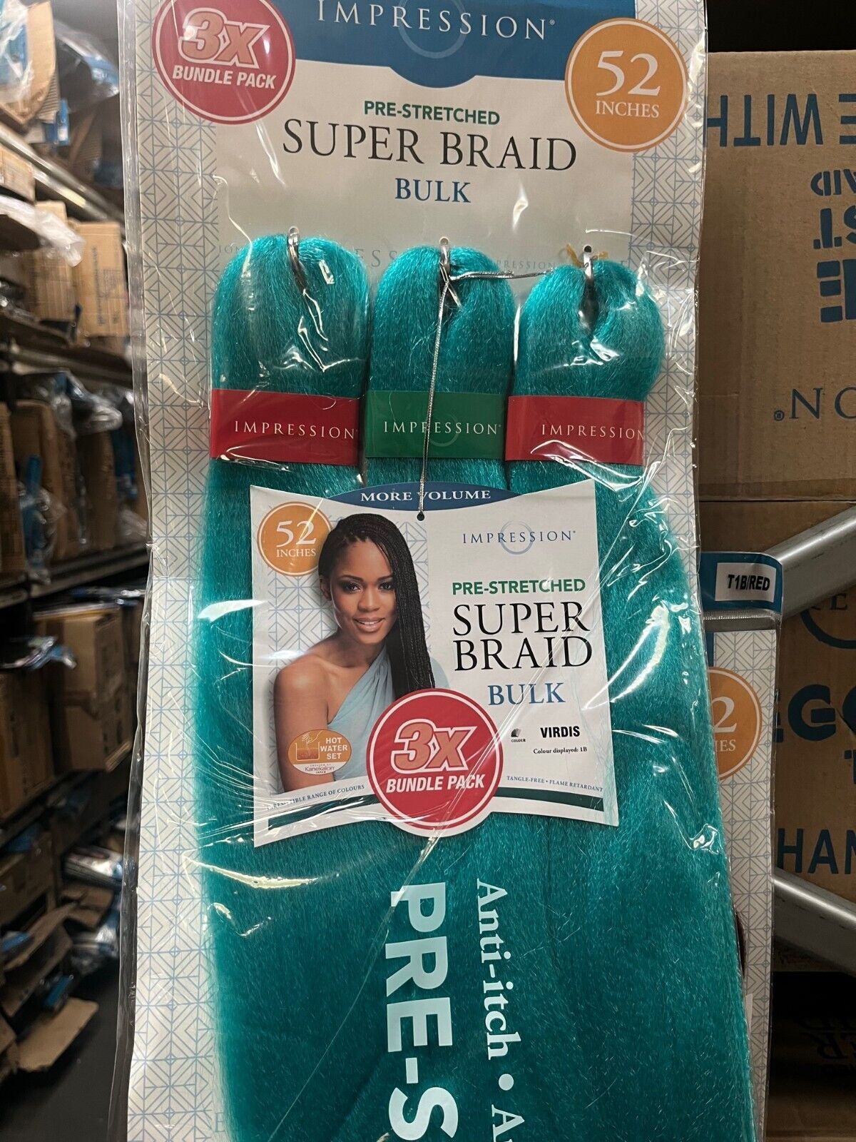 Impression Synthetic 3 X Bundle Pack Crochet Hair Extensions - Super Braid 52 "