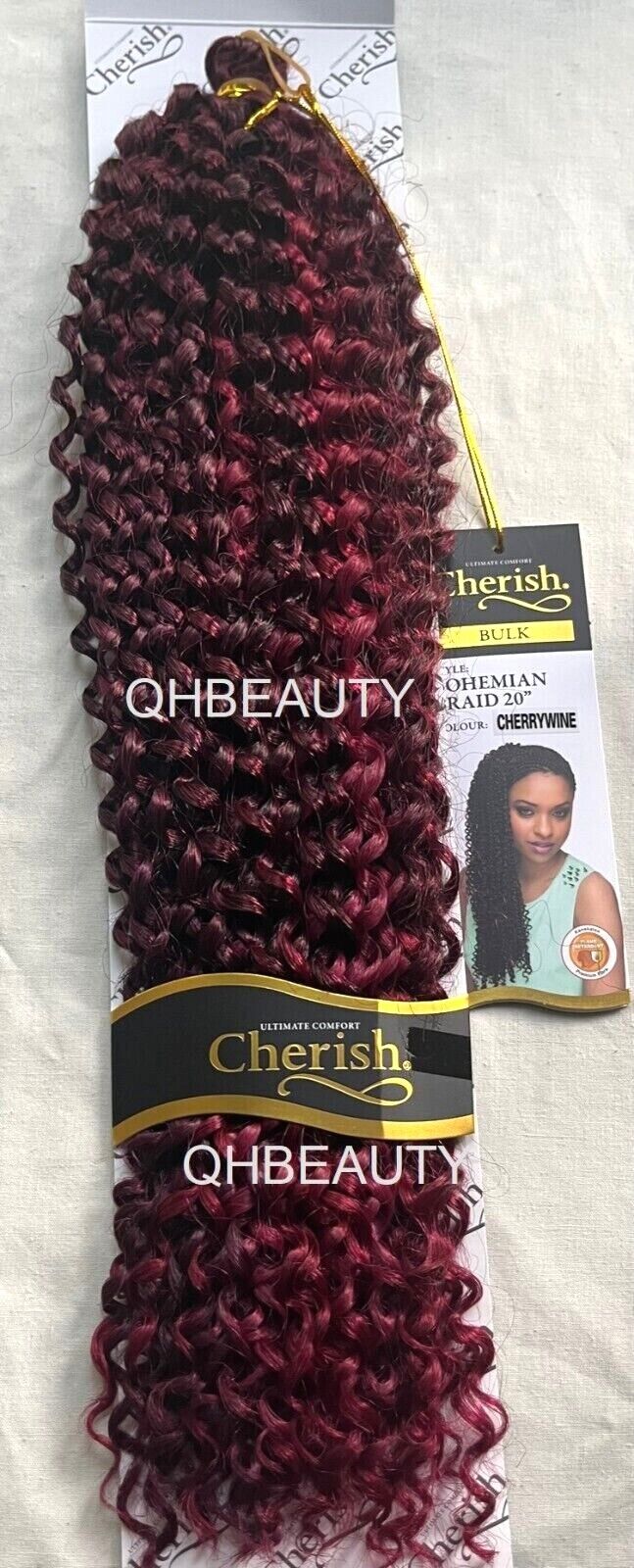 CHERISH SYNTHETIC CROCHET CURLY HAIR EXTENSION BRAID - BOHEMIAN BULK 20 INCH