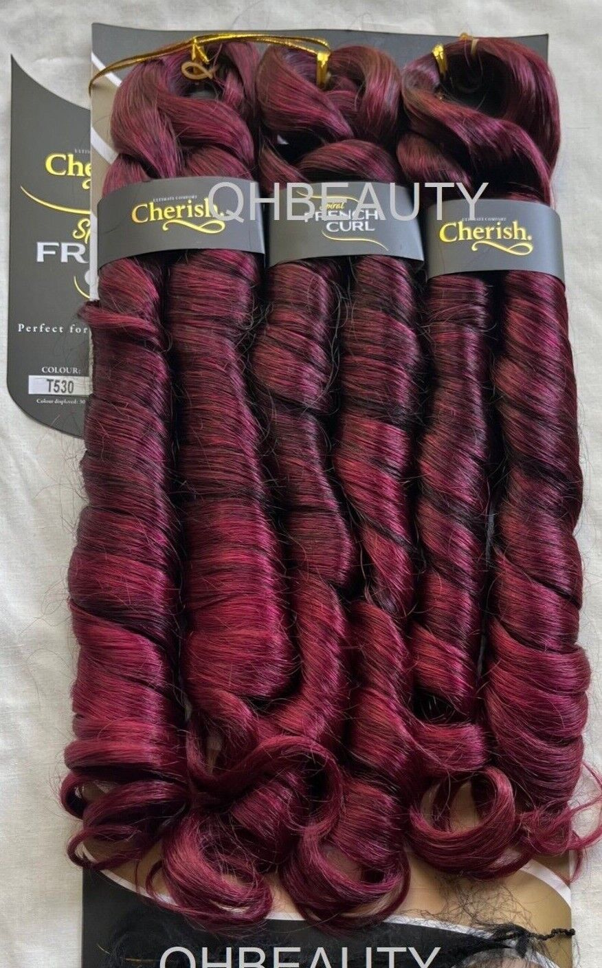 CHERISH SYNTHETIC HAIR EXTENSION BRAID - 3 x SPIRAL FRENCH CURL 22 & 28 INCHES