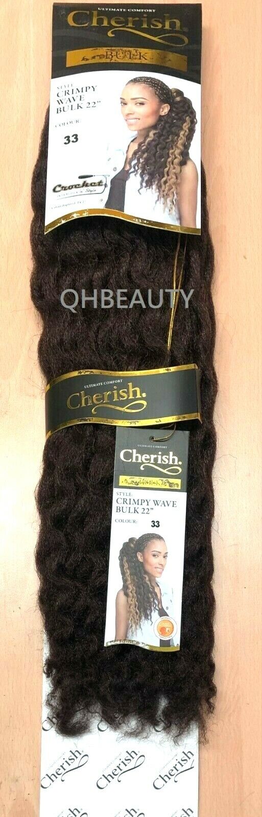 CHERISH SYNTHETIC CROCHET AFRO BULK HAIR EXTENSION BRAIDS - CRIMPY WAVE 22 INCH