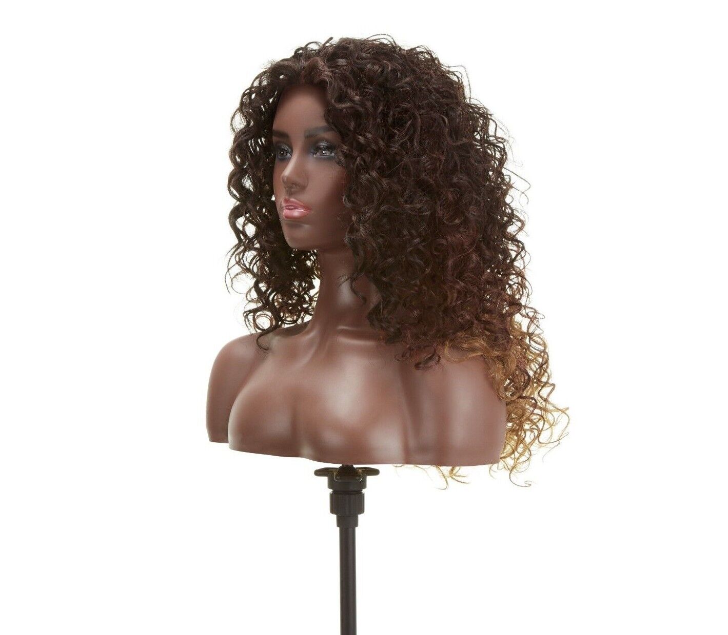 Impression Synthetic Natural Hair Line Long Curly Lace L Part Hair Wig - Emma