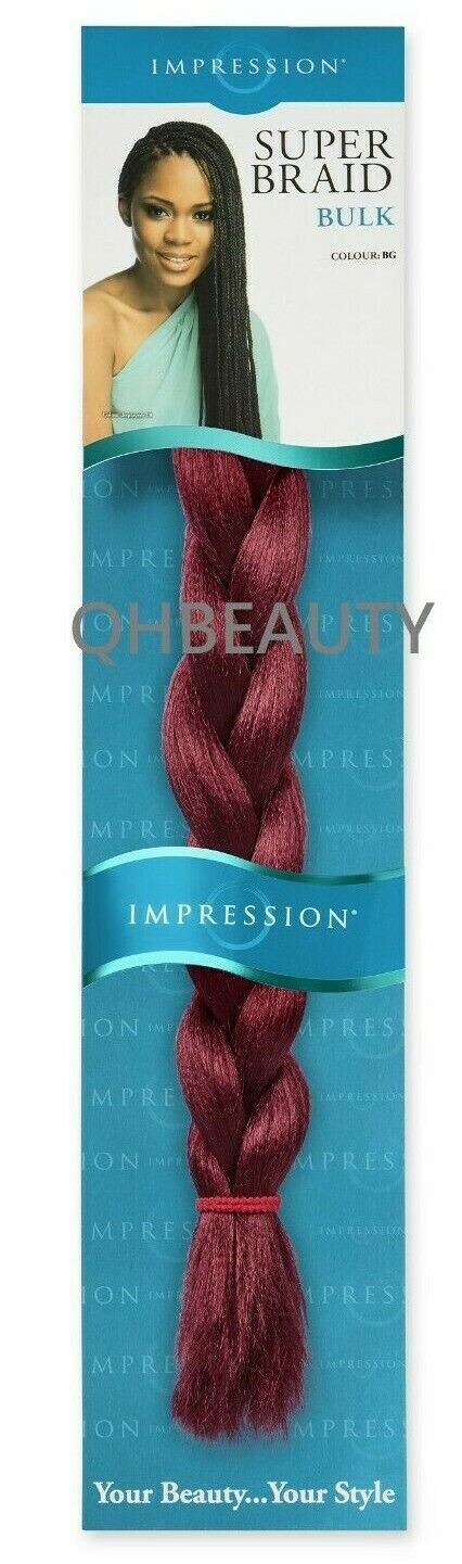 Impression Synthetic Natural Long Ultra Crochet Hair Extensions Super Braid 86"