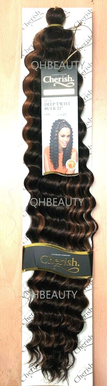 CHERISH SYNTHETIC BULK CROCHET CURLY HAIR EXTENSION BRAIDS - DEEP TWIST 22 INCH