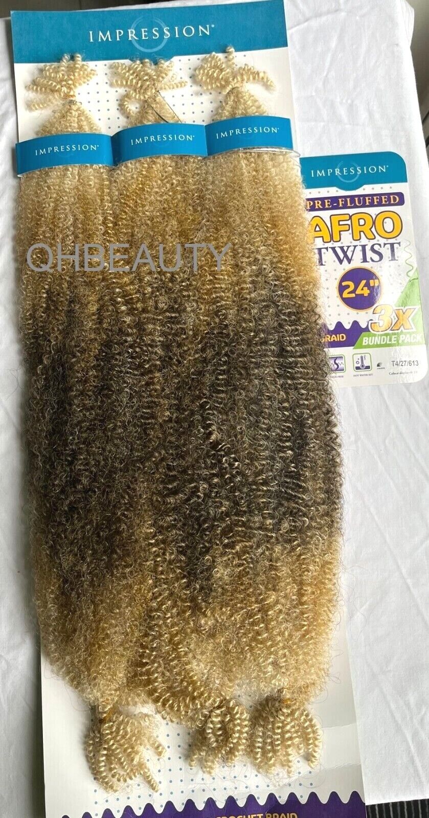 IMPRESSION SYNTHETIC CUBAN BRAIDING HAIR EXTENSION PRE FLUFFED - AFRO TWIST 24''