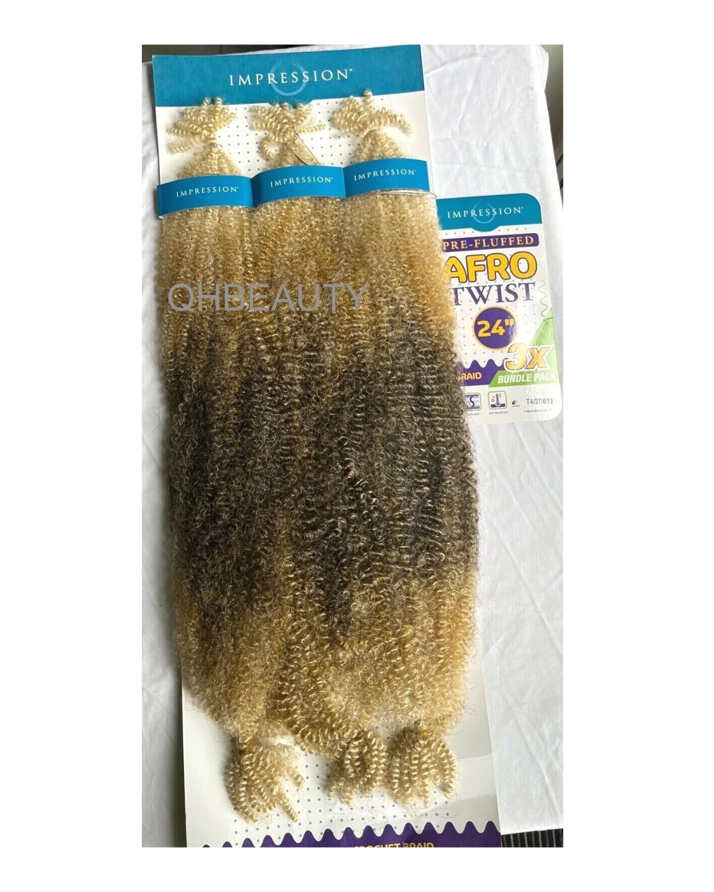 IMPRESSION SYNTHETIC CUBAN BRAIDING HAIR EXTENSION PRE FLUFFED - AFRO TWIST 24''
