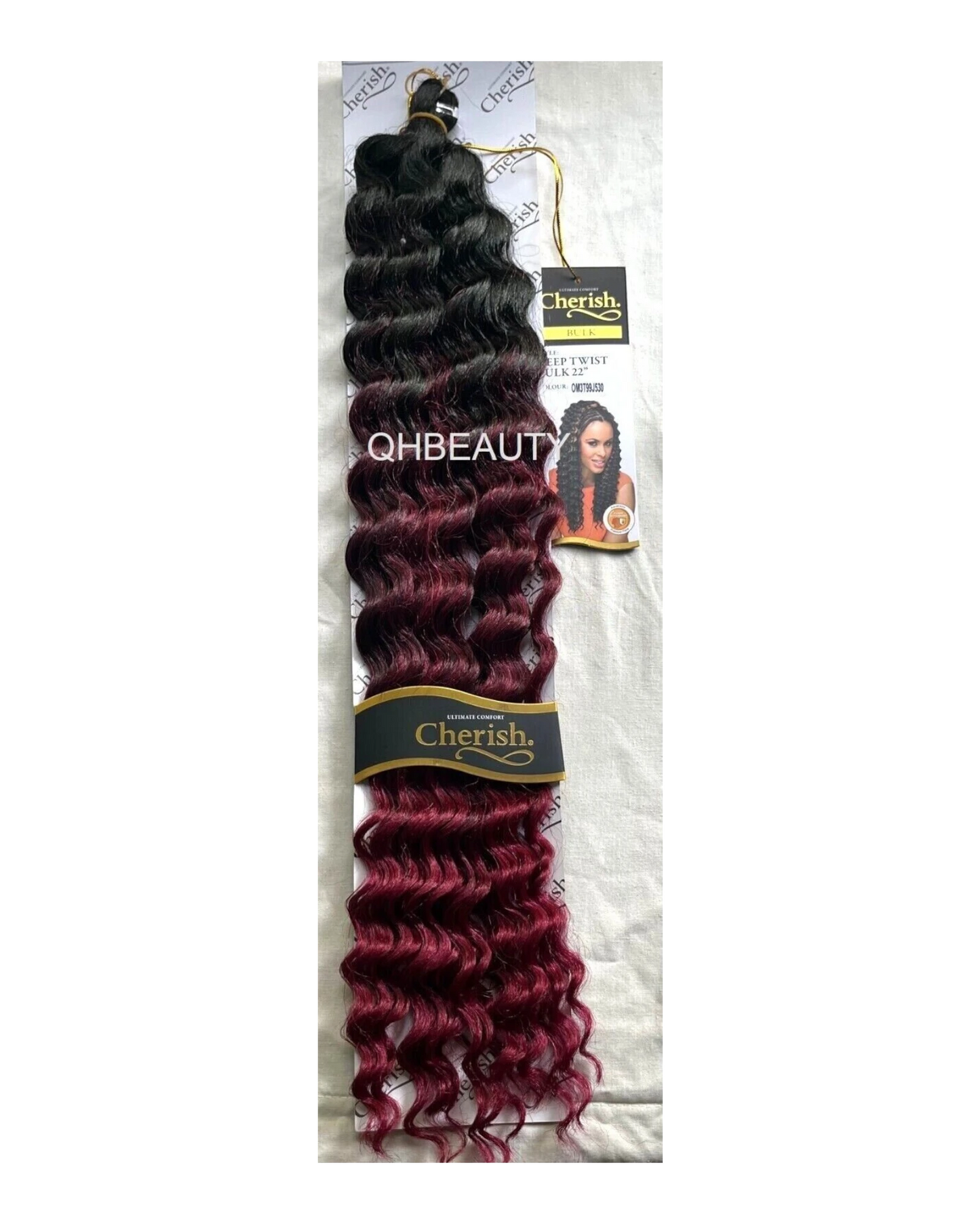 CHERISH SYNTHETIC BULK CROCHET CURLY HAIR EXTENSION BRAIDS - DEEP TWIST 22 INCH