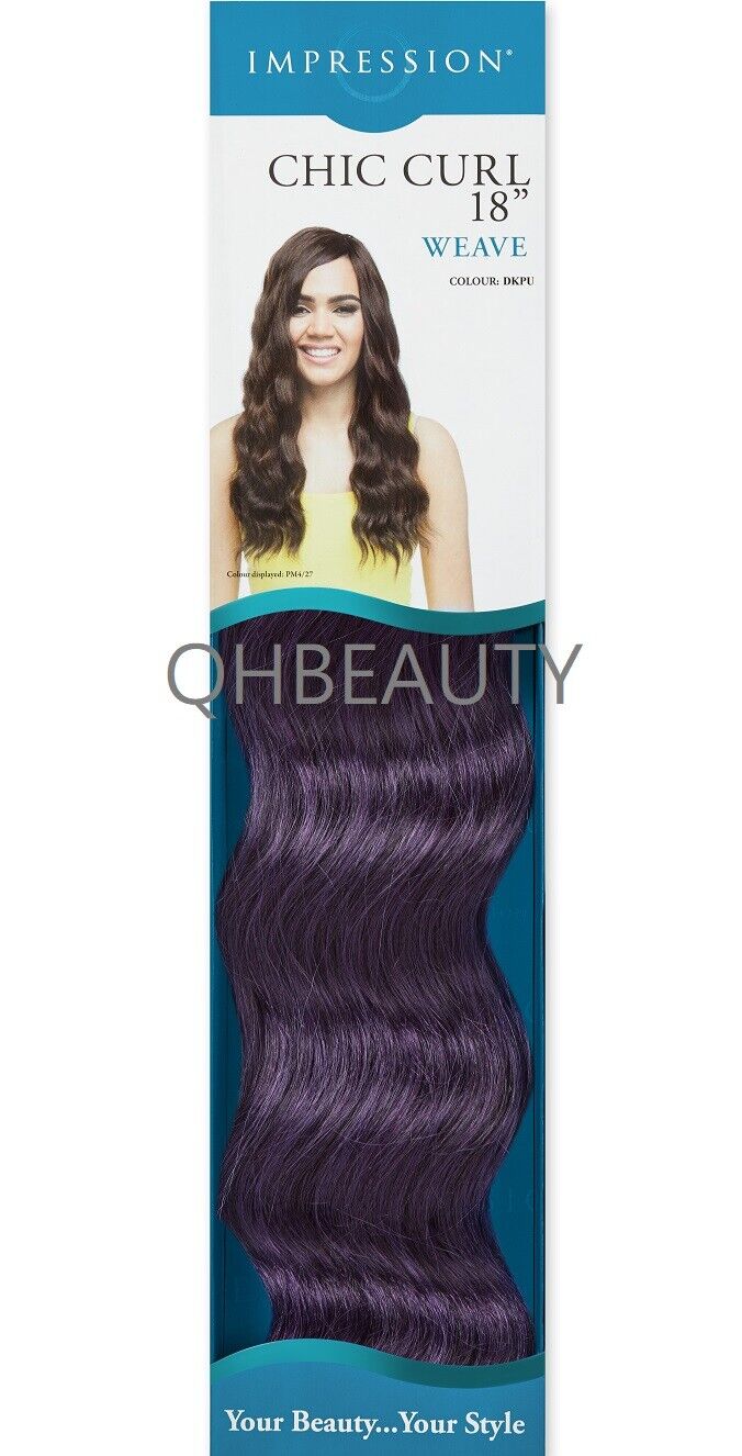 IMPRESSION SYNTHETIC BODY WAVE LONG HAIR EXTENSION WEAVE - CHIC CURL 18 INCH