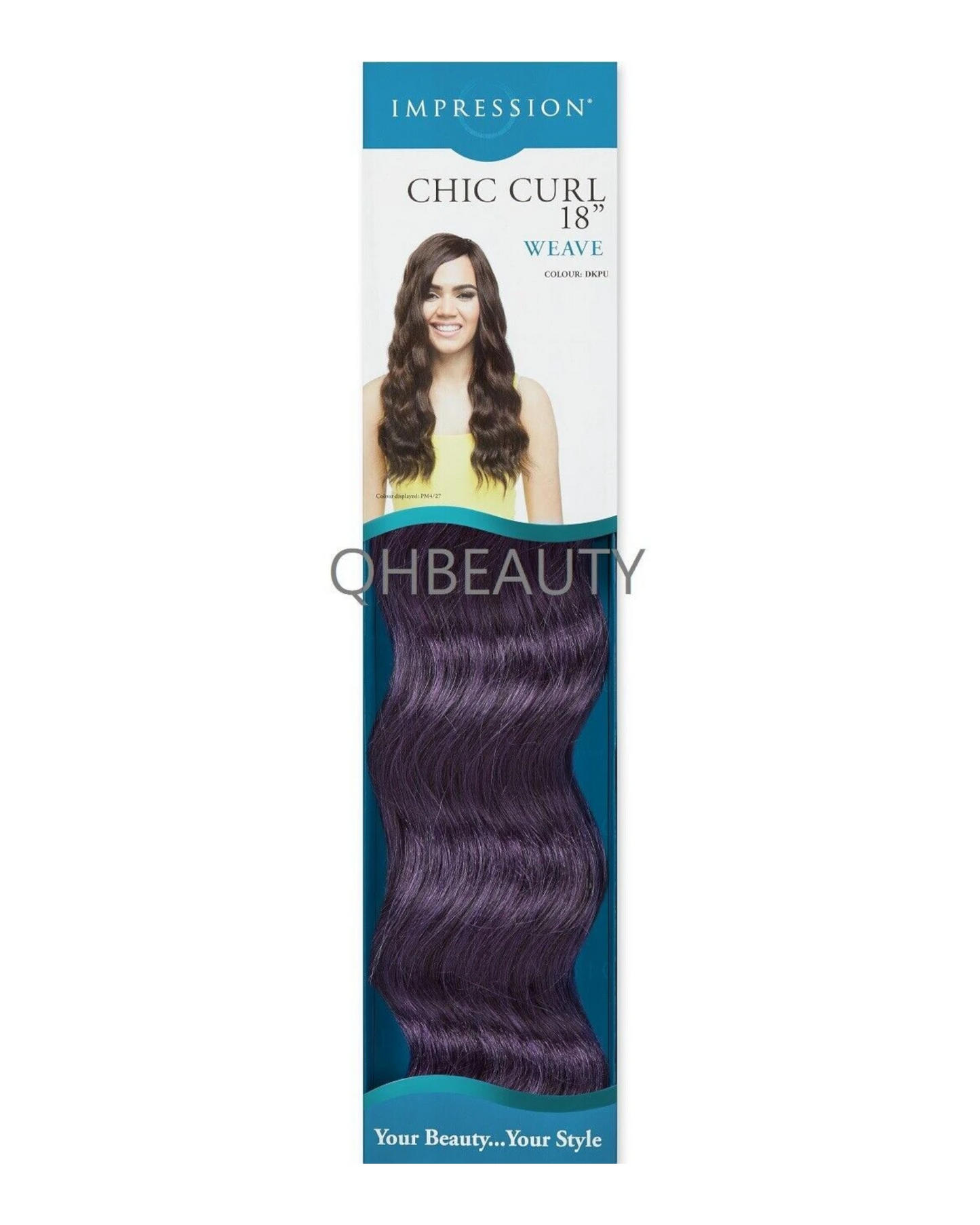 IMPRESSION SYNTHETIC BODY WAVE LONG HAIR EXTENSION WEAVE - CHIC CURL 18 INCH