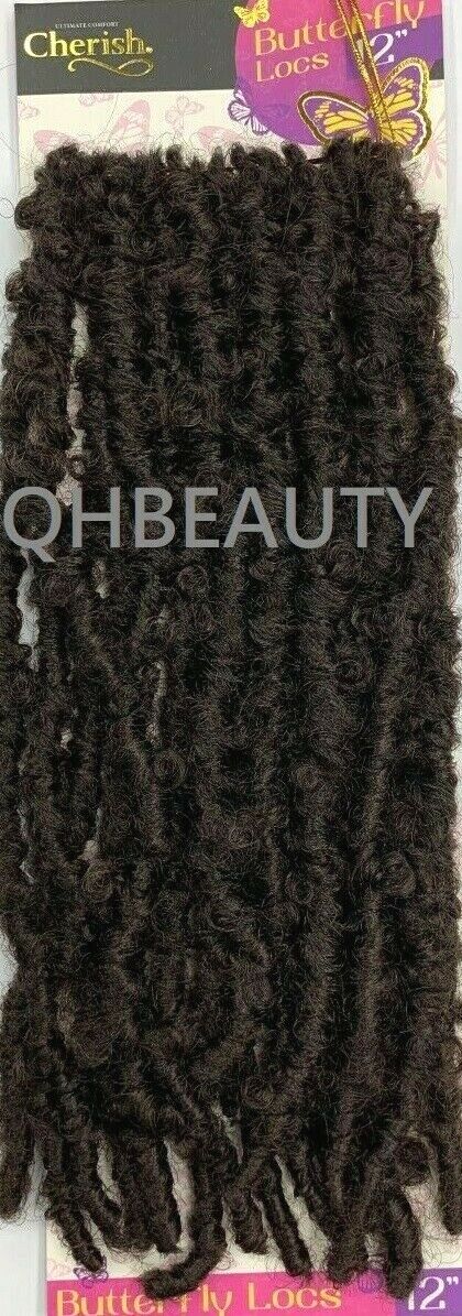CHERISH SYNTHETIC CROCHET LONG HAIR EXTENSION PRE LOOP BRAID - BUTTERFLY LOC 12"