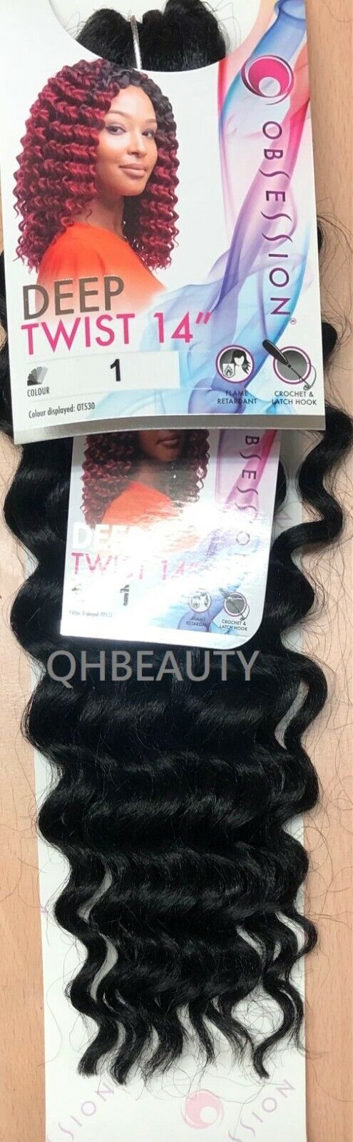 Obsession Synthetic Curly Crochet Braid Hair Extension - Deep Twist 14 inch