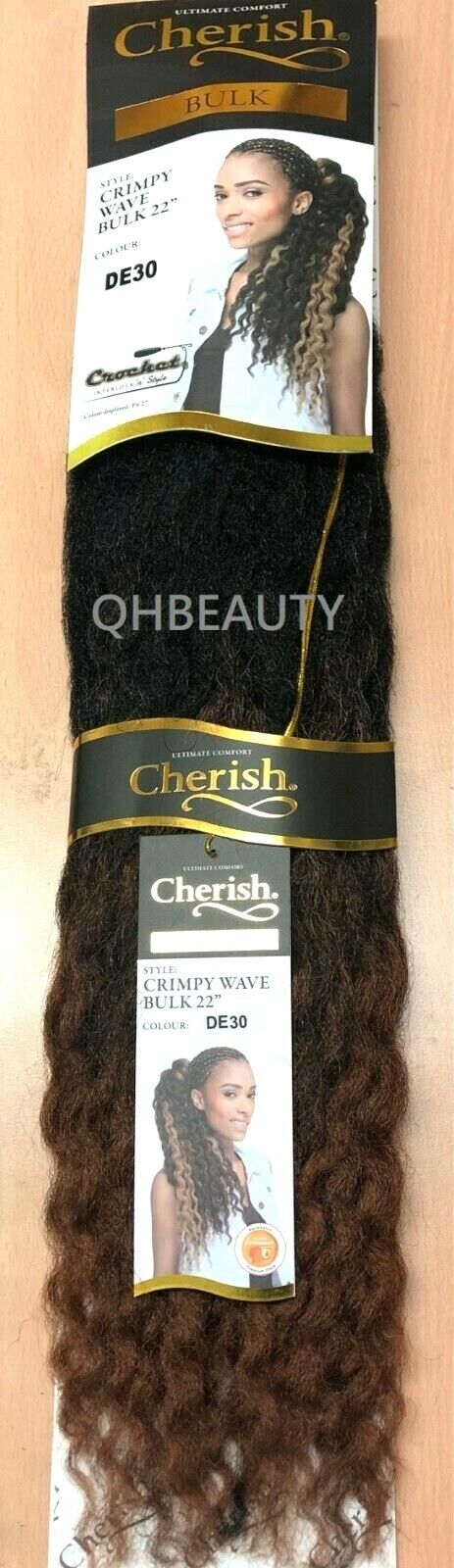 CHERISH SYNTHETIC CROCHET AFRO BULK HAIR EXTENSION BRAIDS - CRIMPY WAVE 22 INCH