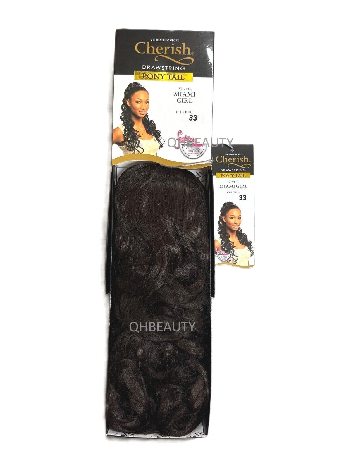 Cherish Synthetic Long Curly Drawstring Natural Hair Ponytail - Miami Girl