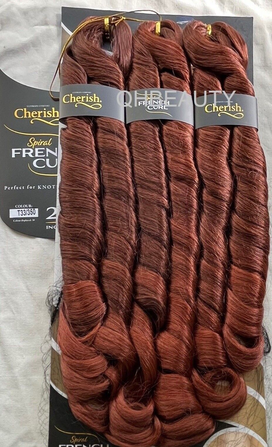 CHERISH SYNTHETIC HAIR EXTENSION BRAID - 3 x SPIRAL FRENCH CURL 22 & 28 INCHES