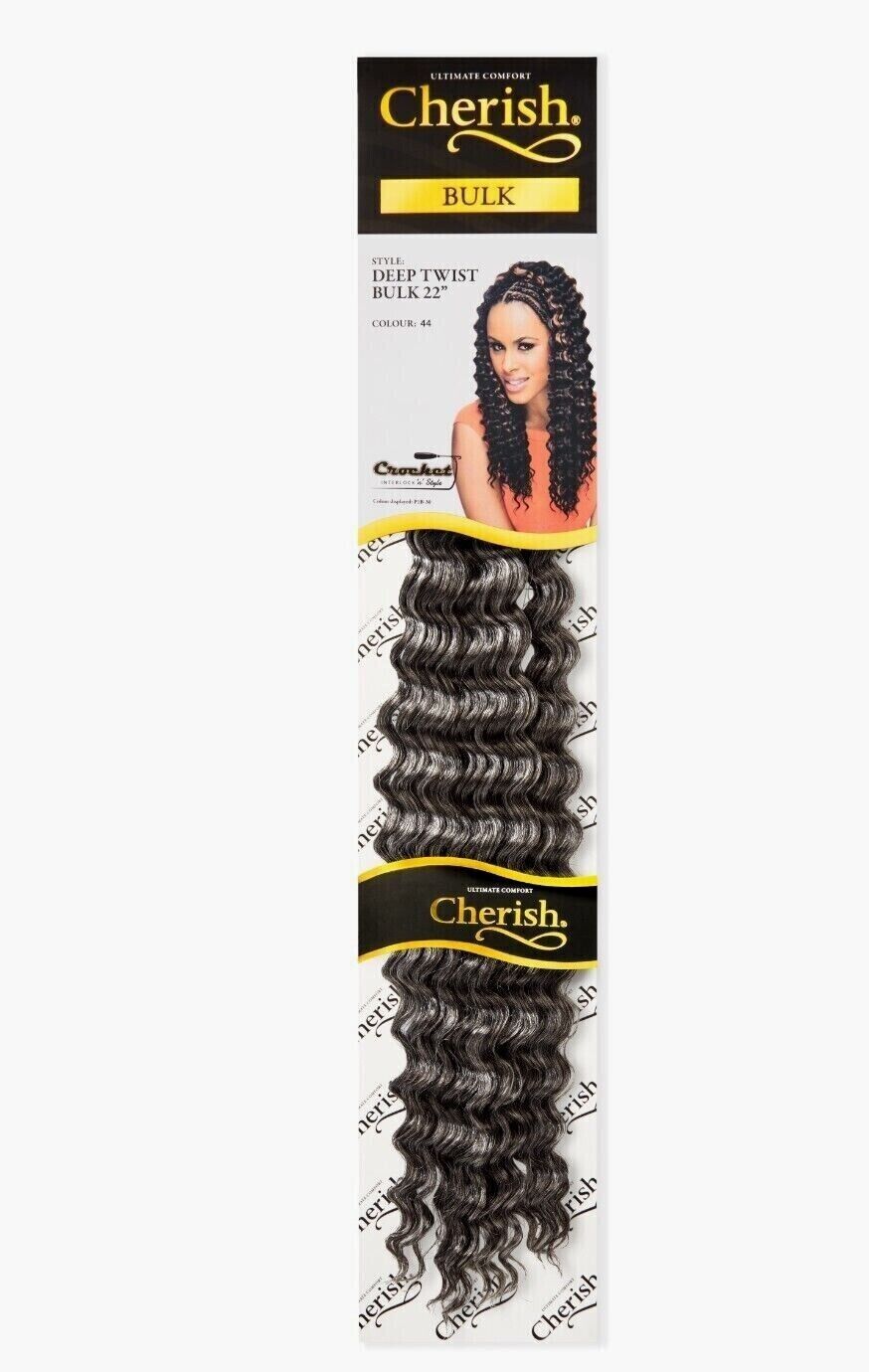 CHERISH SYNTHETIC BULK CROCHET CURLY HAIR EXTENSION BRAIDS - DEEP TWIST 22 INCH