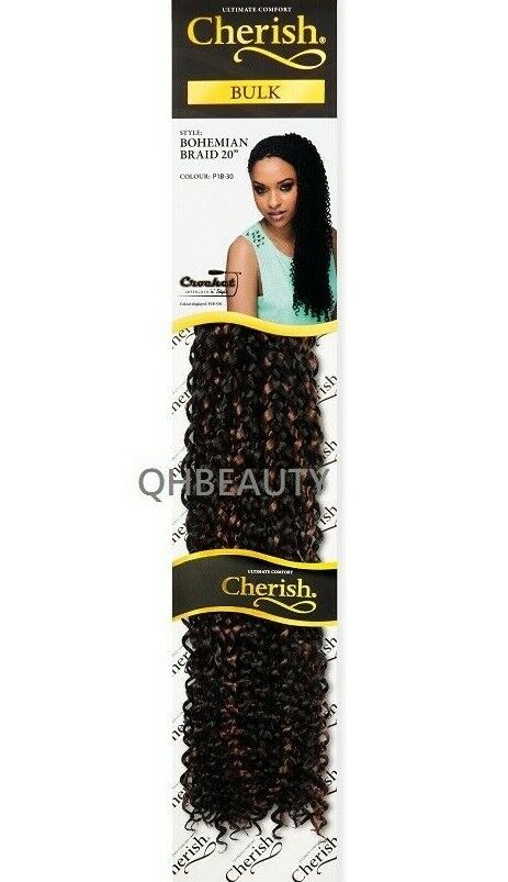 CHERISH SYNTHETIC CROCHET CURLY HAIR EXTENSION BRAID - BOHEMIAN BULK 20 INCH