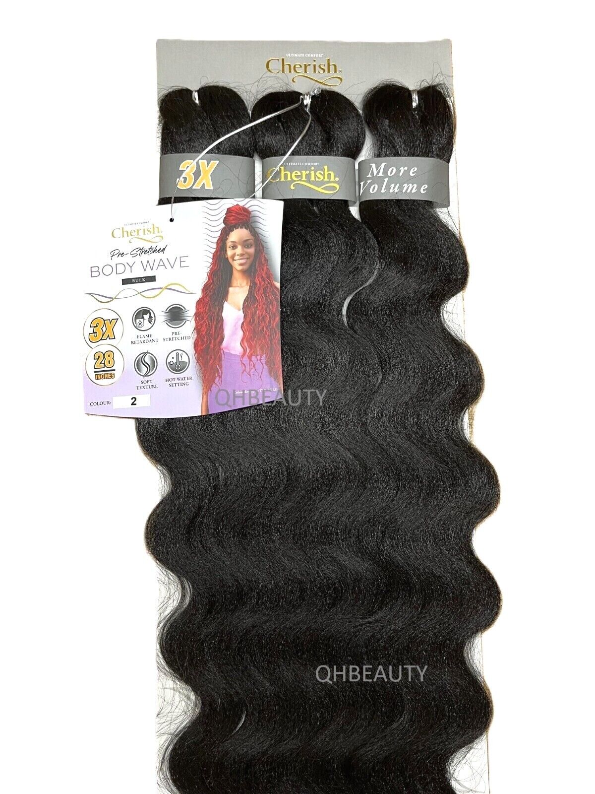 Cherish Synthetic Pre-Stretched Curly Braid Bulk Hair Extension - BODY WAVE 28''
