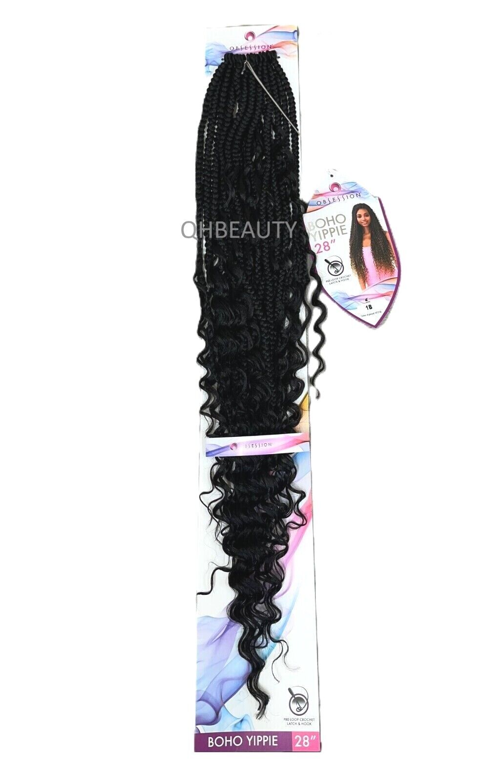 Obsession Synthetic Crochet Long Curly Braid Hair Extension - Boho Yippie 28 ''