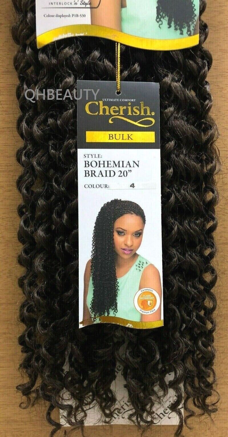 CHERISH SYNTHETIC CROCHET CURLY HAIR EXTENSION BRAID - BOHEMIAN BULK 20 INCH