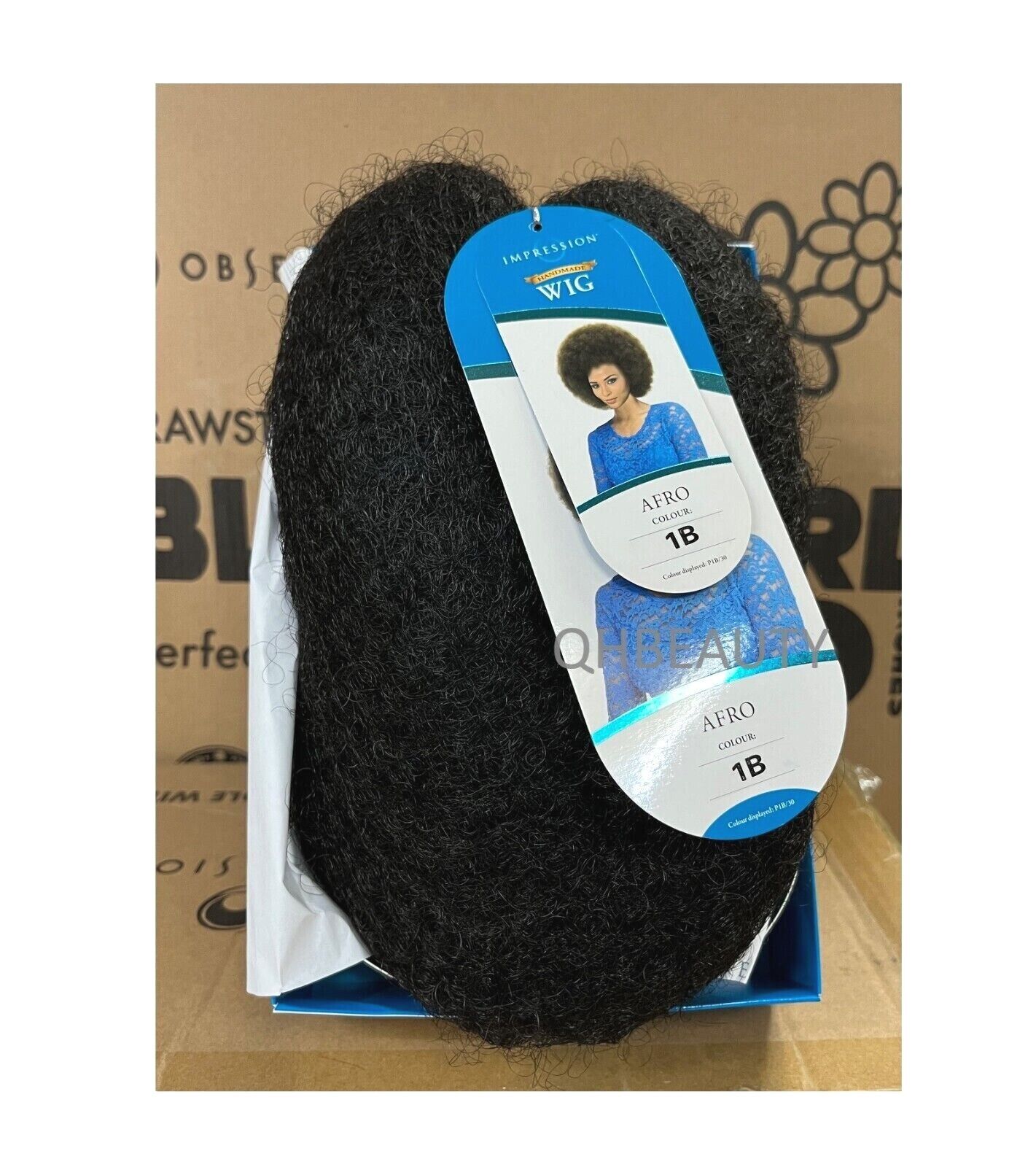 Impression Synthetic Hand Made Cuban Afro Curl Style Hair Wig - AFRO