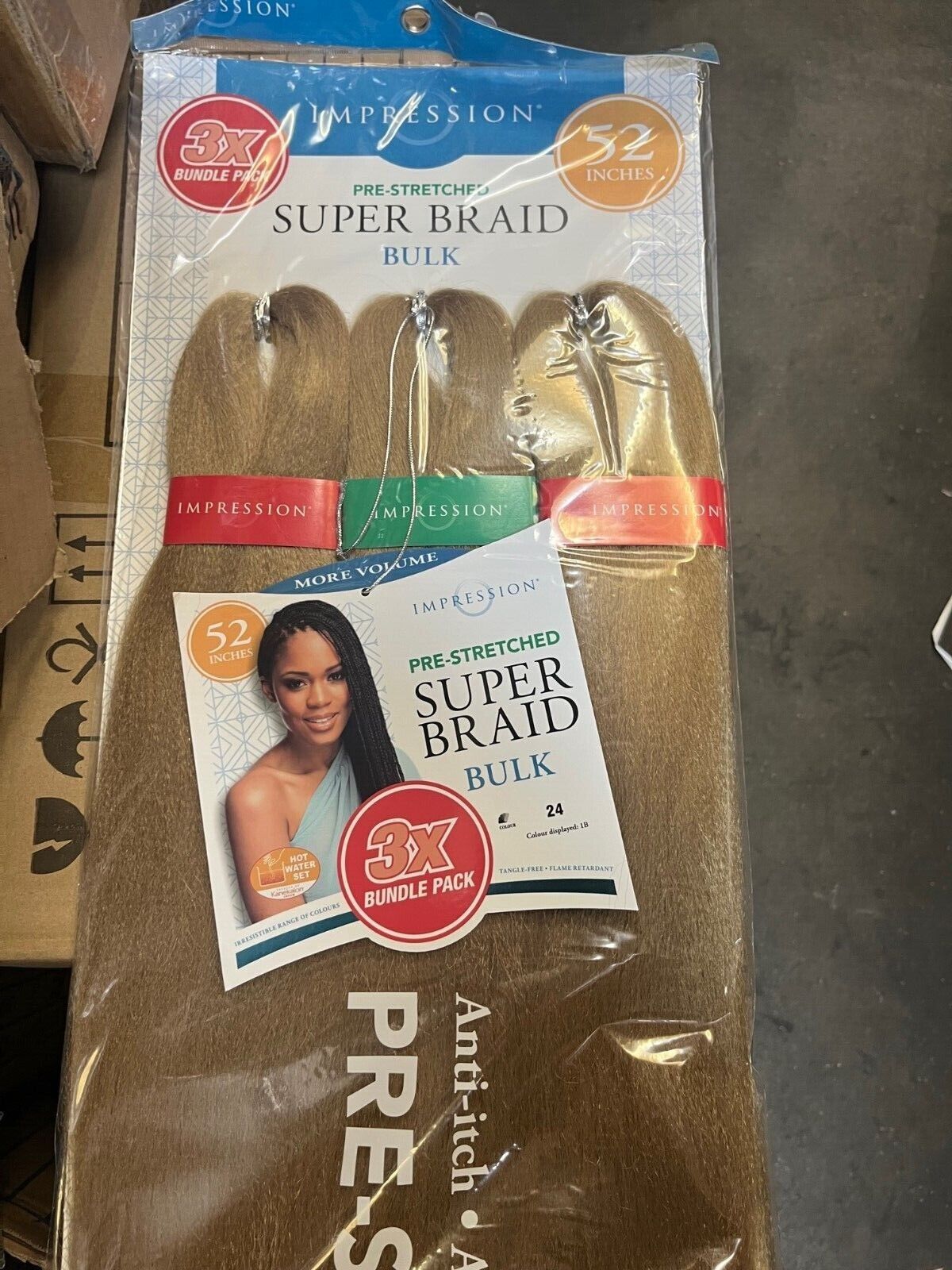 Impression Synthetic 3 X Bundle Pack Crochet Hair Extensions - Super Braid 52 "