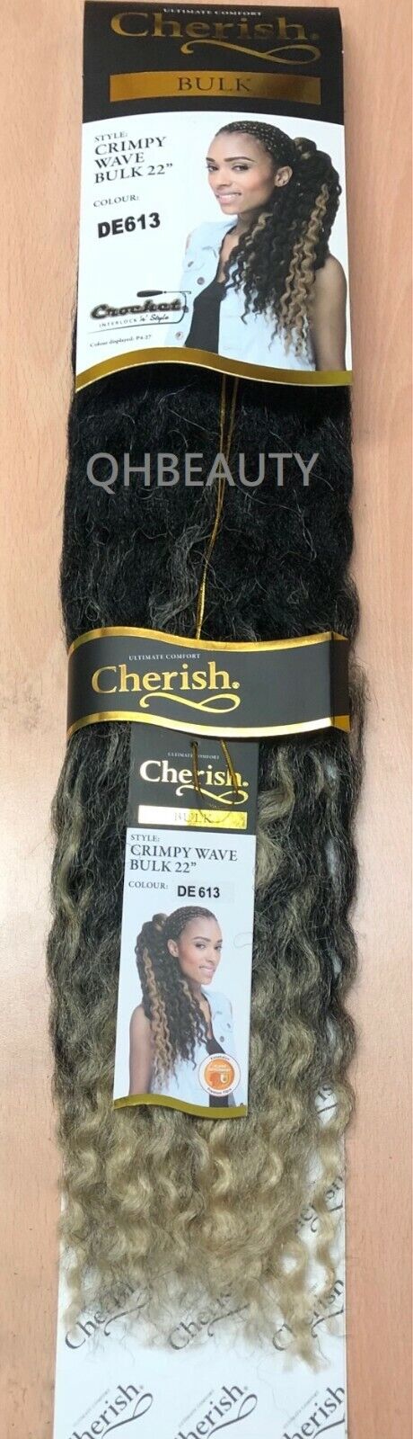 CHERISH SYNTHETIC CROCHET AFRO BULK HAIR EXTENSION BRAIDS - CRIMPY WAVE 22 INCH
