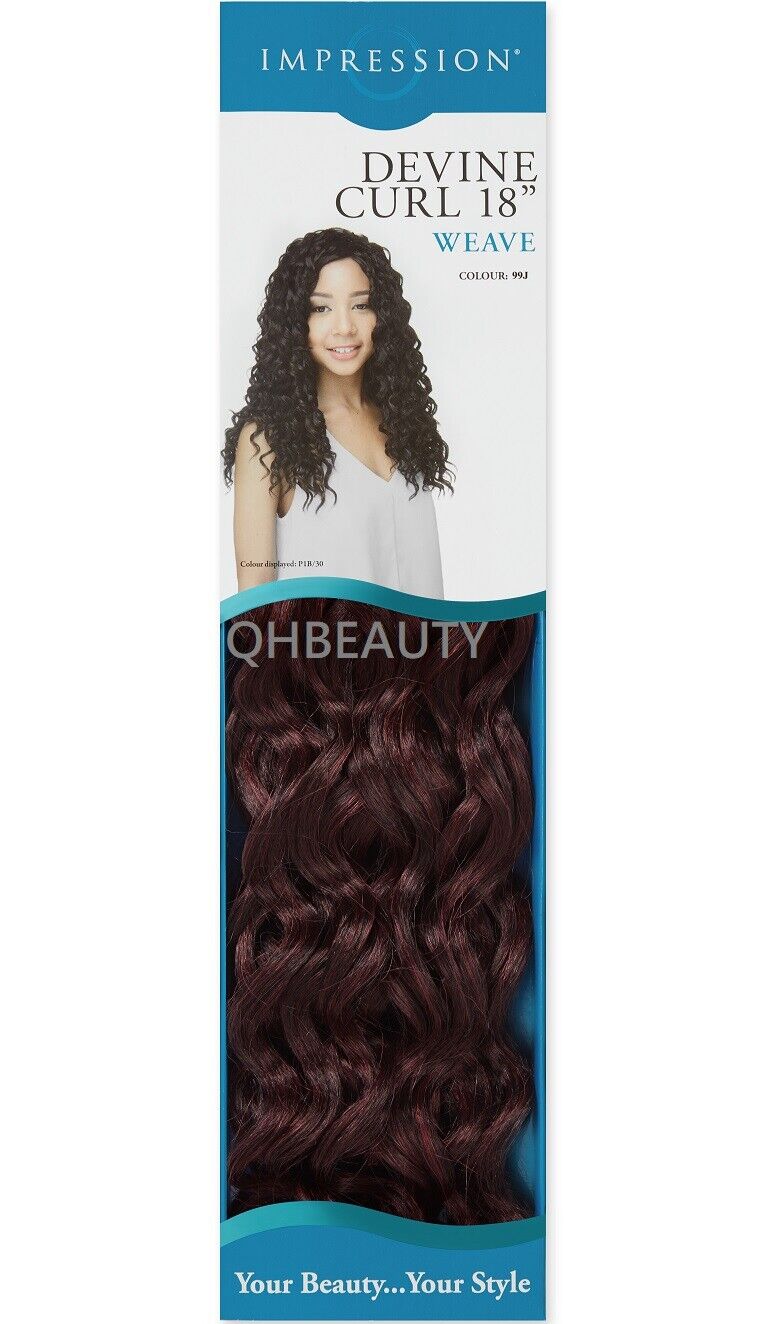 IMPRESSION SYNTHETIC CURLY LONG HAIR EXTENSION WEAVE - DEVINE CURL 18 INCH