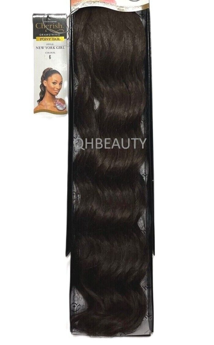Cherish Synthetic Drawstring Long Curly Hair Extension Ponytail - New York Girl