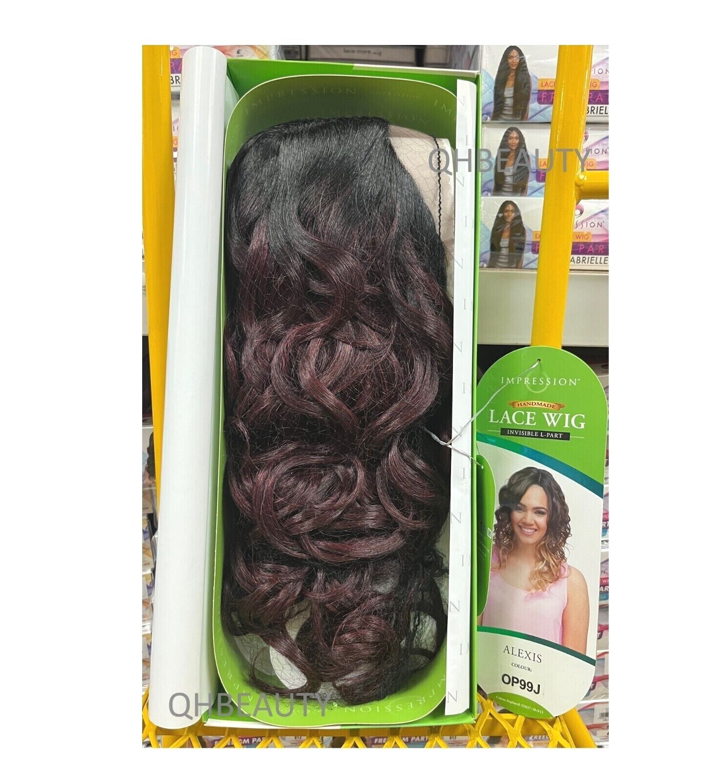 Impression Synthetic Invisible Part Lace Front Long Curly Hair Wig Alexis
