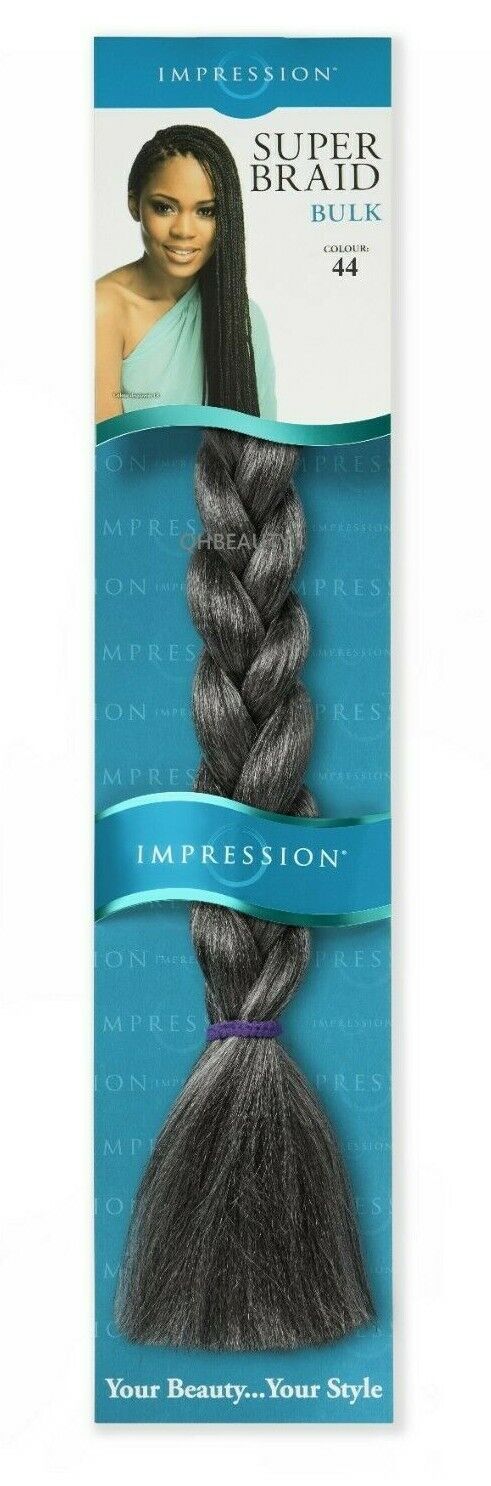 Impression Synthetic Natural Long Ultra Crochet Hair Extensions Super Braid 86"