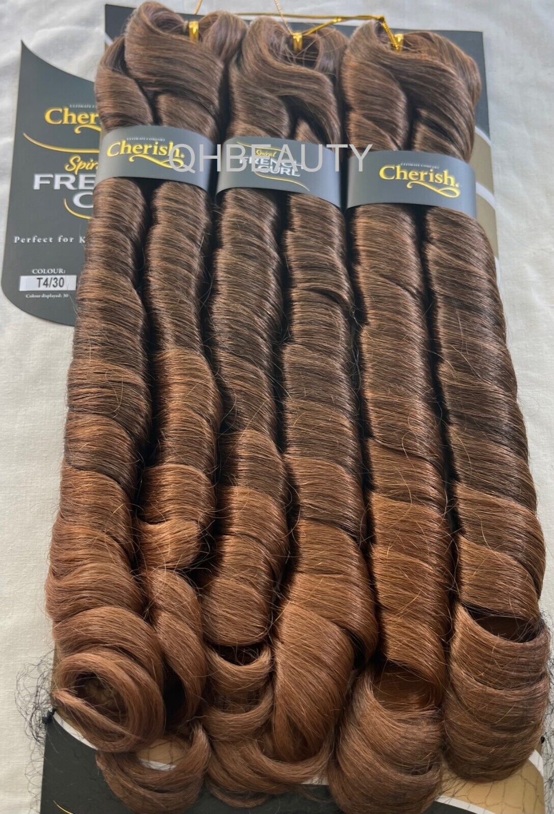 CHERISH SYNTHETIC CURLY SPIRAL HAIR EXTENSION BRAID - 3 x SPIRAL FRENCH CURL 22