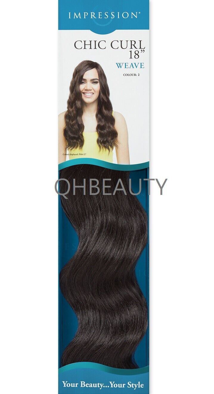 IMPRESSION SYNTHETIC BODY WAVE LONG HAIR EXTENSION WEAVE - CHIC CURL 18 INCH