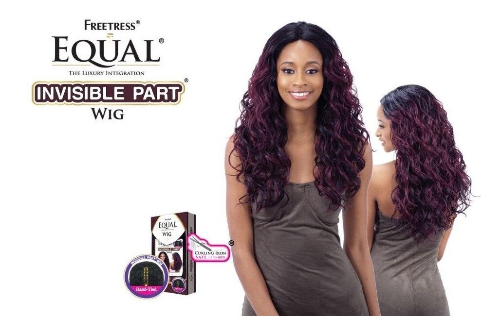 FREETRESS EQUAL SYNTHETIC INVISIBLE PART CURLY LONG SYNTHETIC HAIR WIG -- AMY